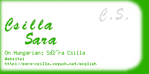 csilla sara business card